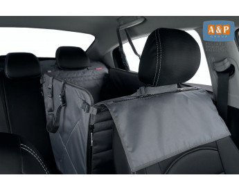 Автогамак Happy Dog Premium (Хэппи Дог Премиум). На 1/3 заднего сиденья. Цвет: серый.