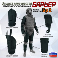 Комплект противоосколочной защиты "Барьер". Класс защиты Бр 2. Цвет: черный.