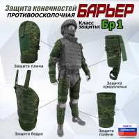 Комплект противоосколочной защиты "Барьер". Класс защиты Бр 1. Цвет: ЕМР (цифра).